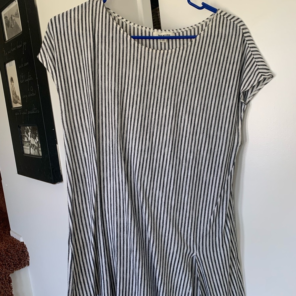 Max Studio Monochrome Striped Top
